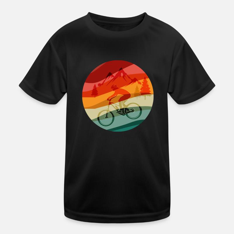 MTB Retro Design Kinder Funktions-T-Shirt