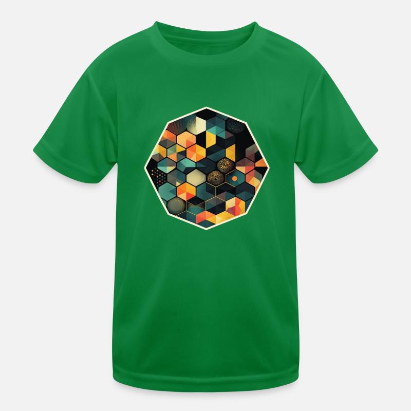 Das Farbenfrohe Oktagon Kinder Funktions-T-Shirt