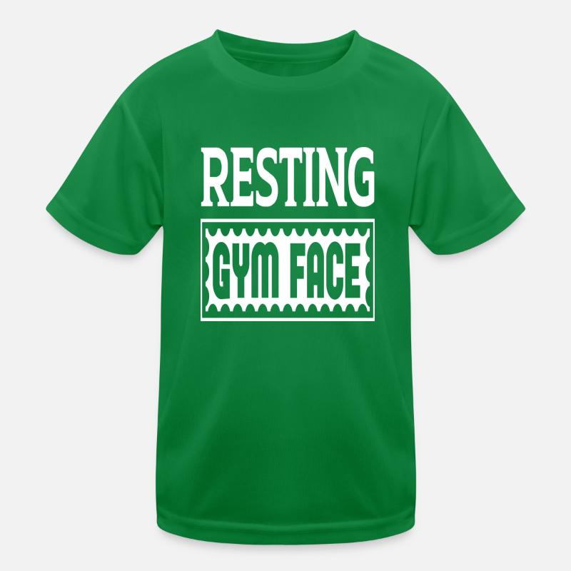 Resting Gym Face Kids Functional T-Shirt