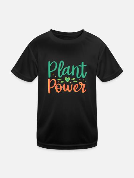 Kraft der Anlagen - Kinder Funktions-T-Shirt - Schwarz - Vorne