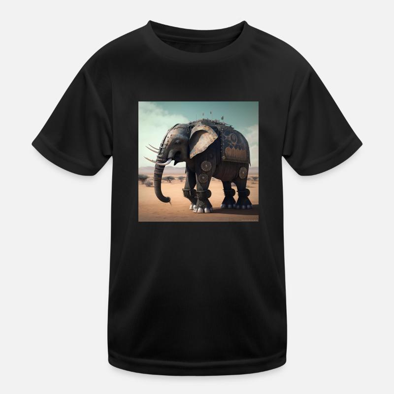 Elephant in Kenya 2 Kids Functional T-Shirt