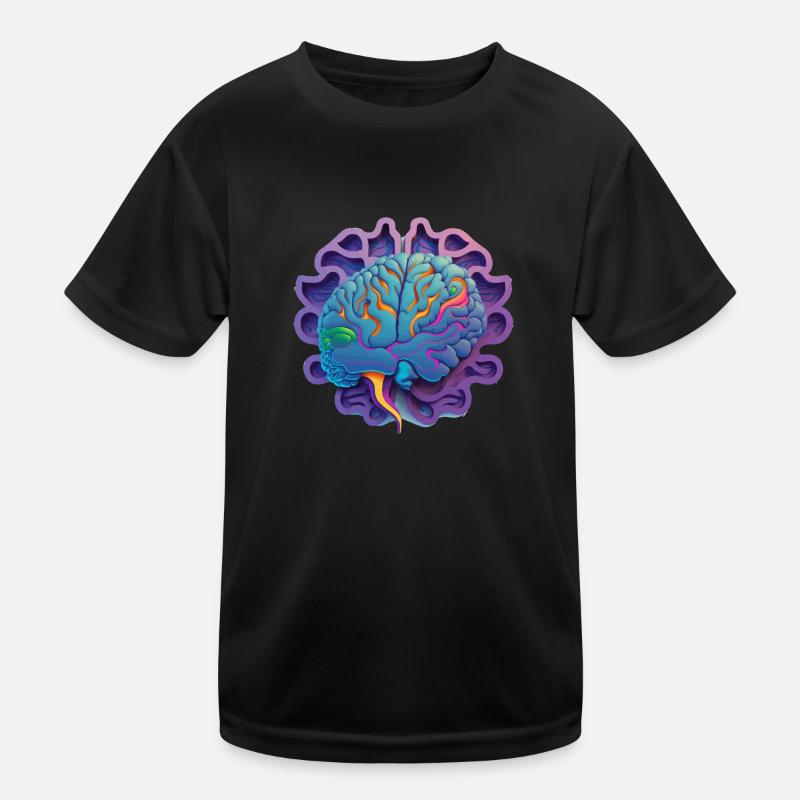 purple brain Geschenk Kinder Funktions-T-Shirt