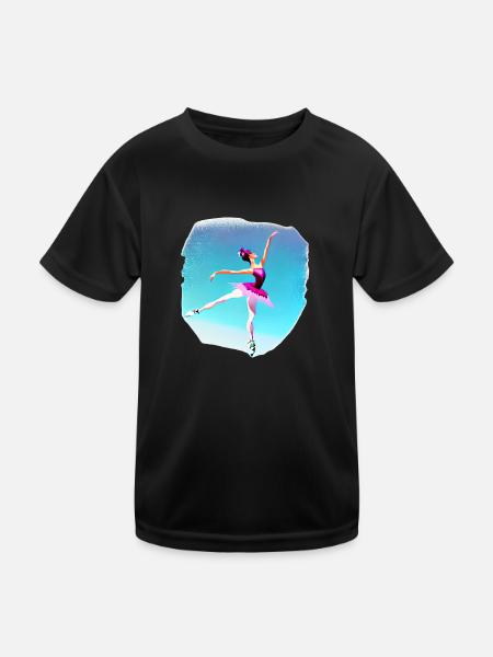 Dancer Ballet Gift Dance Ballerina Dance Class - Kids Functional T-Shirt - black - Front