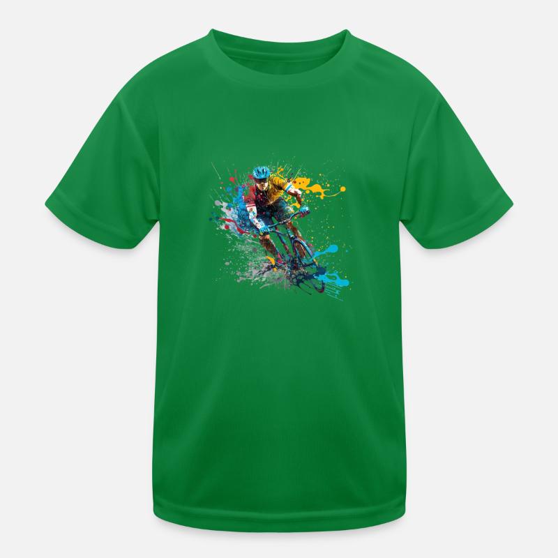 Radfahrer Kinder Funktions-T-Shirt