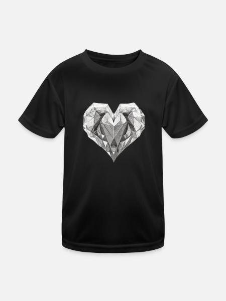 Valentine's Day Engagement Mother's Day Wedding Love - Kids Functional T-Shirt - black - Front