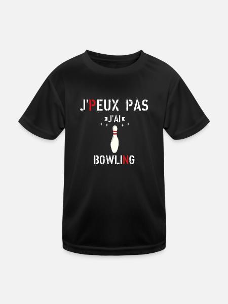 J Peux Pas J Ai Bowling - T-shirt sport Enfant - noir - Devant