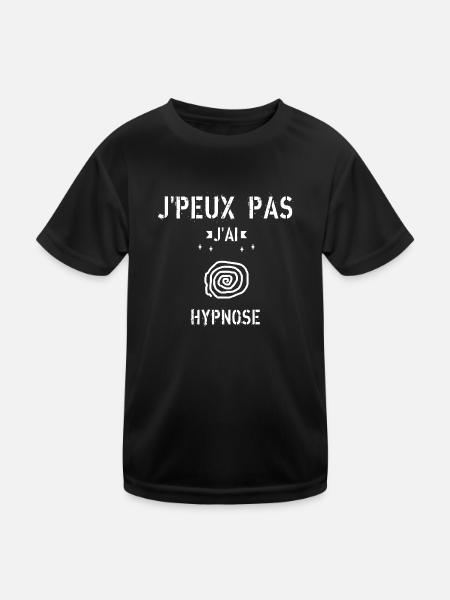 J Peux Pas J Ai Hypnose - T-shirt sport Enfant - noir - Devant