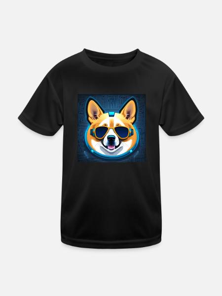 Cool Corgi - Kids Functional T-Shirt - black