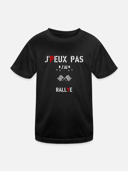 J peux pas j ai rallye - T-shirt sport Enfant - noir - Devant