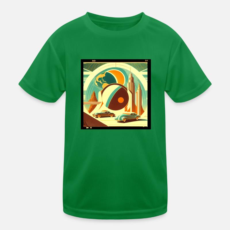 Imaginary retro planet Kids Functional T-Shirt