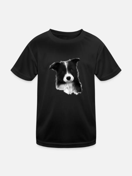 Dogs Border Collie Dog Owners Dog Lovers - Kids Functional T-Shirt - black