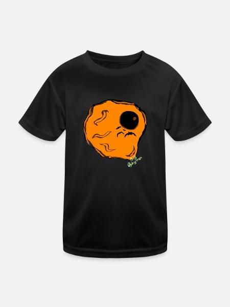 Mein Spiegelei. - Kinder Funktions-T-Shirt - Schwarz - Vorne