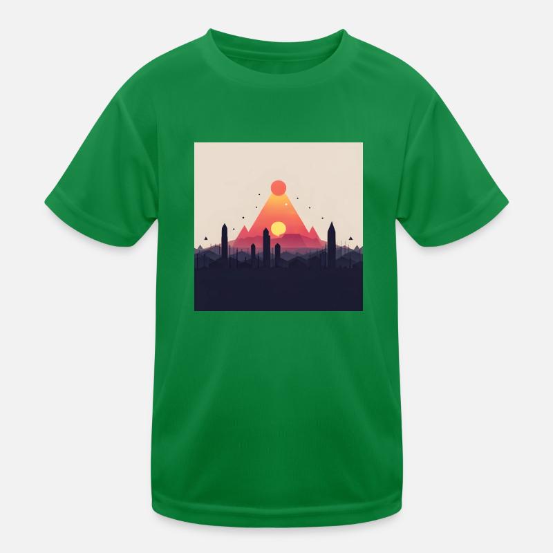 abstrakte Pyramide Kinder Funktions-T-Shirt
