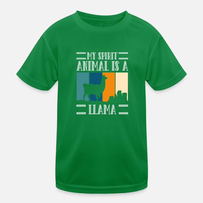 Llama Fluffy Animal Breeder Kids Functional T-Shirt