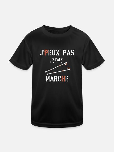 J Peux Pas J ai marche - T-shirt sport Enfant - noir - Devant