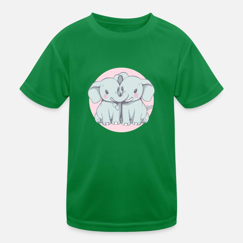 Aimer les éléphants - Une illustration romantique T-shirt sport Enfant