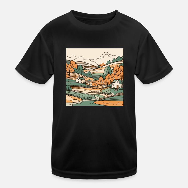 Landschaft Kinder Funktions-T-Shirt