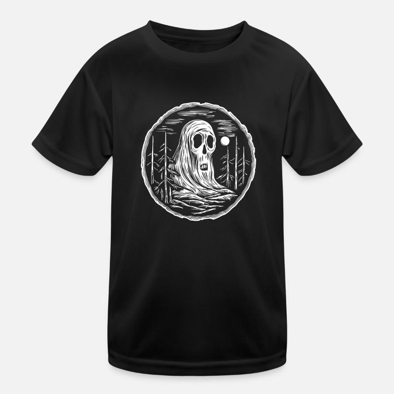 Ghost Ghosts Witching Hour Halloween Kids Functional T-Shirt