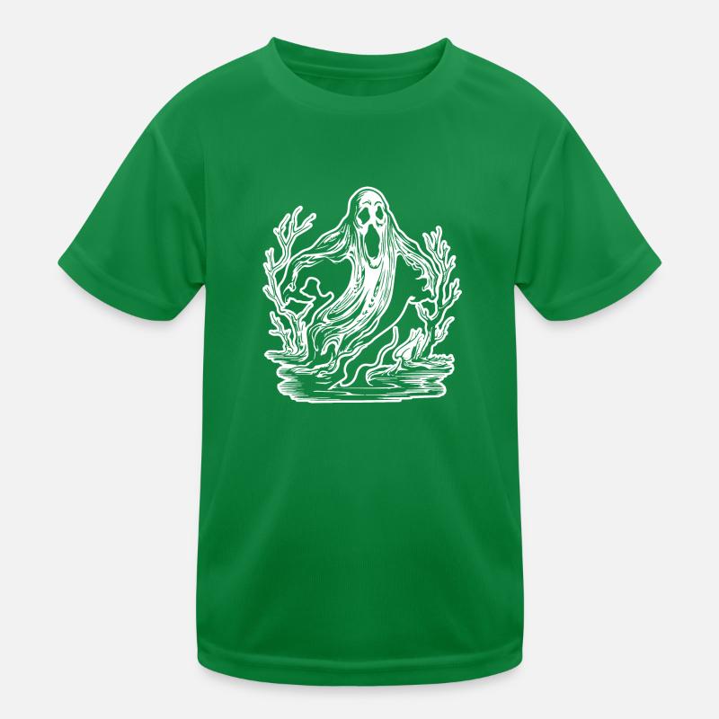 Ghost Ghosts Witching Hour Halloween Kids Functional T-Shirt