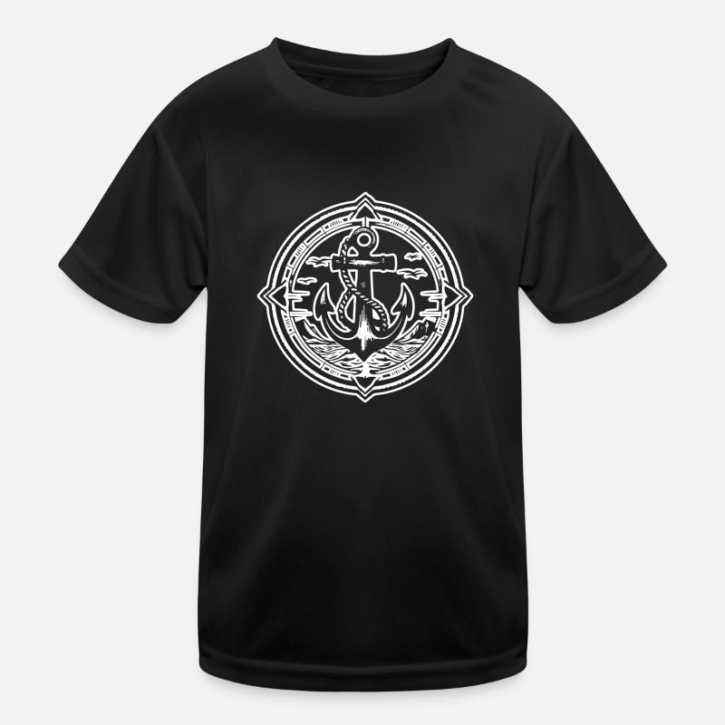 Anchor Boat Ship Nautical Kids Functional T-Shirt