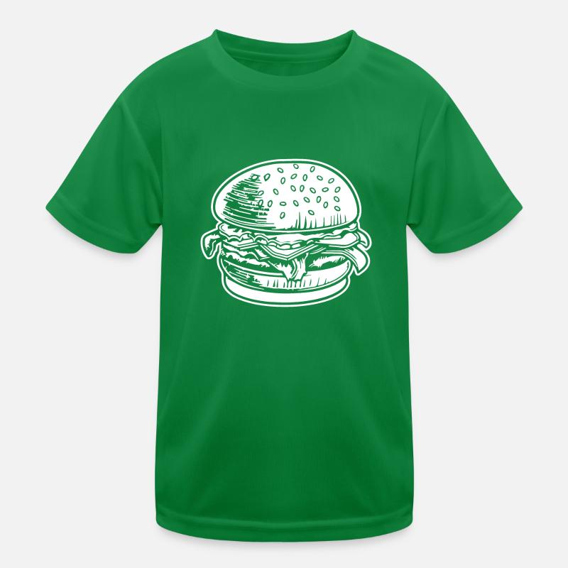 Hamburger Burger Fastfood Grillen Cheeseburger Kinder Funktions-T-Shirt