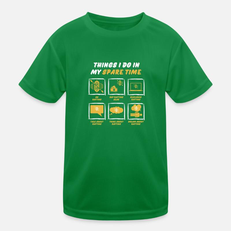 RAFTING IN SPARE TIME Kids Functional T-Shirt