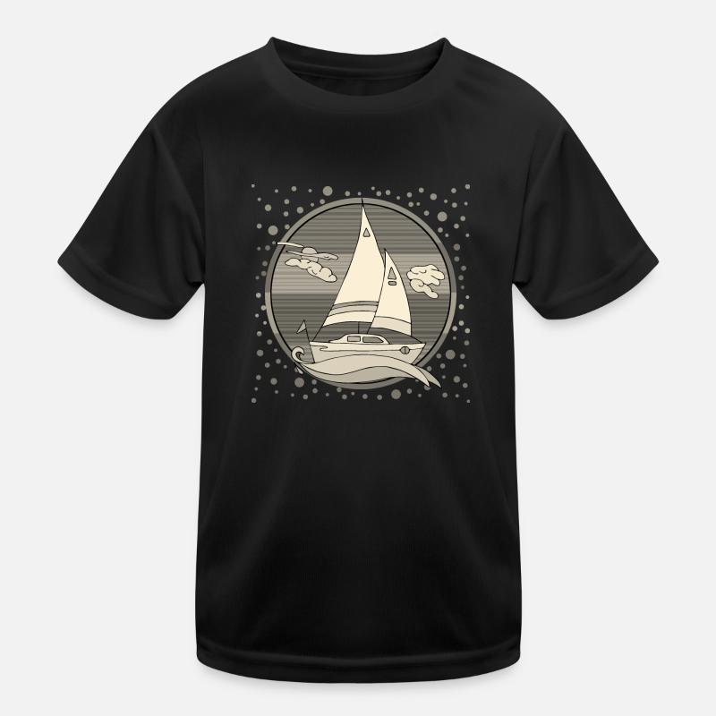 Segelboot Kinder Funktions-T-Shirt