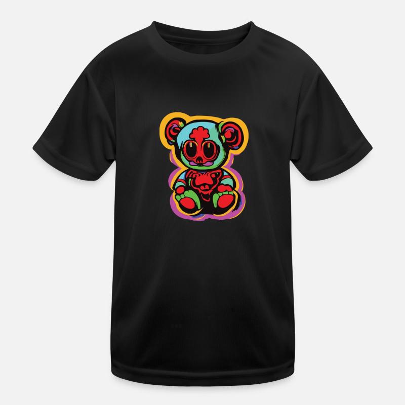 Horror Gruseliger Bär Halloween Werbär Kinder Funktions-T-Shirt