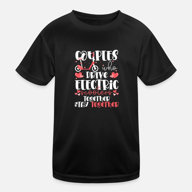 Rollerfahrer Strom Batterie Kinder Funktions-T-Shirt