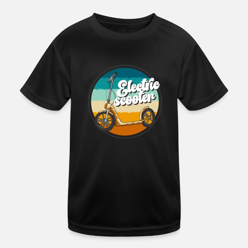 E-Scooter Elektrisch E-Roller Kinder Funktions-T-Shirt