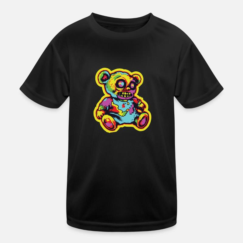 Horror Gruseliger Bär Halloween Unheimlicher Bär Kinder Funktions-T-Shirt
