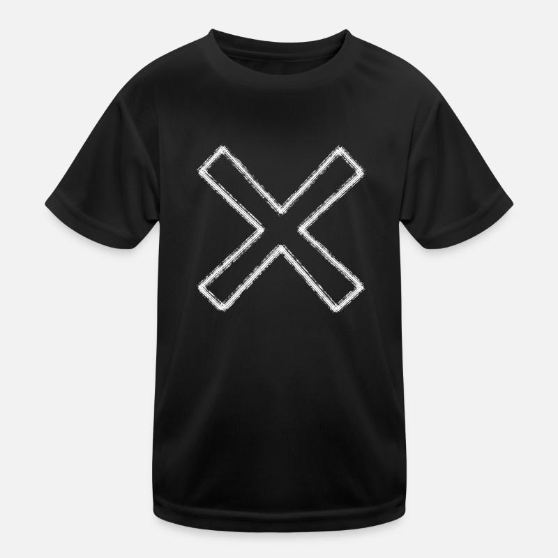 White Cross - Kids Functional T-Shirt - black