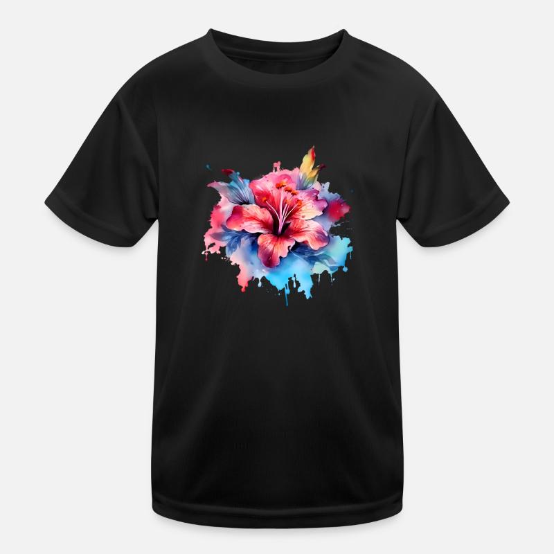 Blumige Eleganz Kinder Funktions-T-Shirt