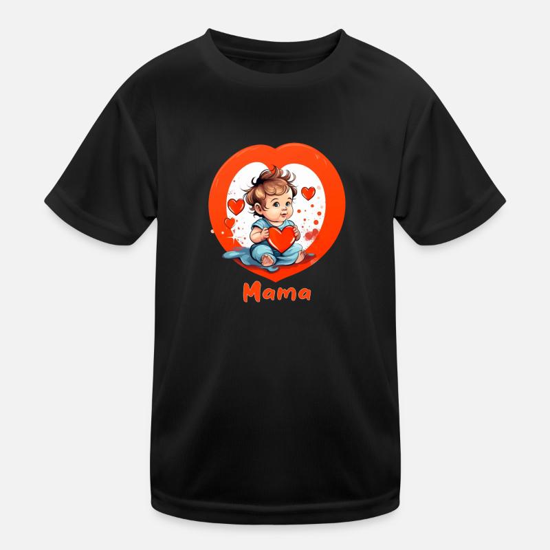 Ich liebe Mama Kinder Funktions-T-Shirt