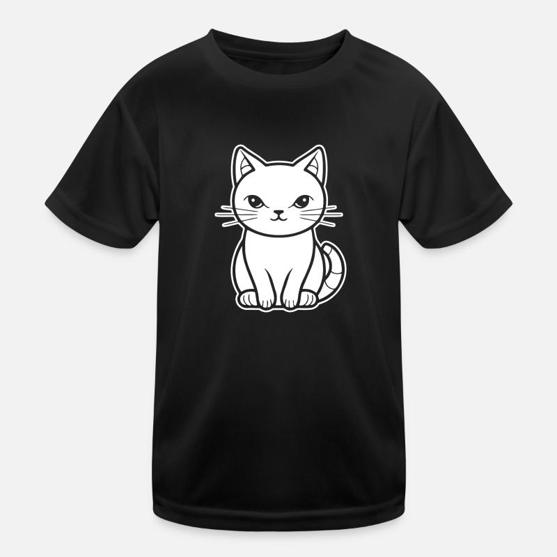 Katze Katzen Kätzchen Katzendame Kinder Funktions-T-Shirt
