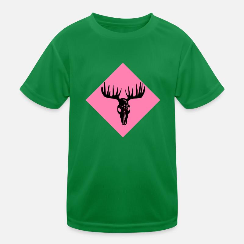 Moose Skull Kids Functional T-Shirt