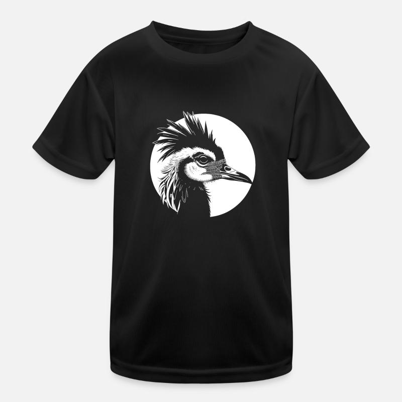Paradies Vogel - Kinder Funktions-T-Shirt - Schwarz