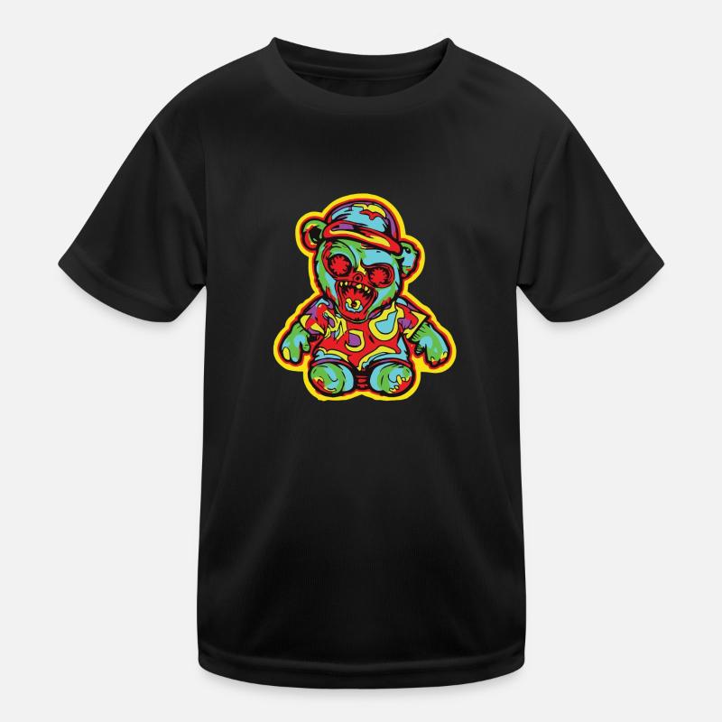 Horror Scary Bear Halloween Hannibal Bear Kids Functional T-Shirt