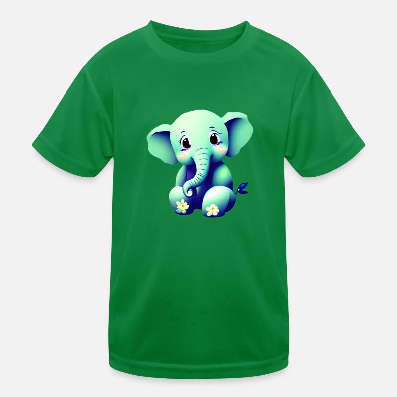 Elephant Zoo Species Conservation Kindergarten Kids Functional T-Shirt