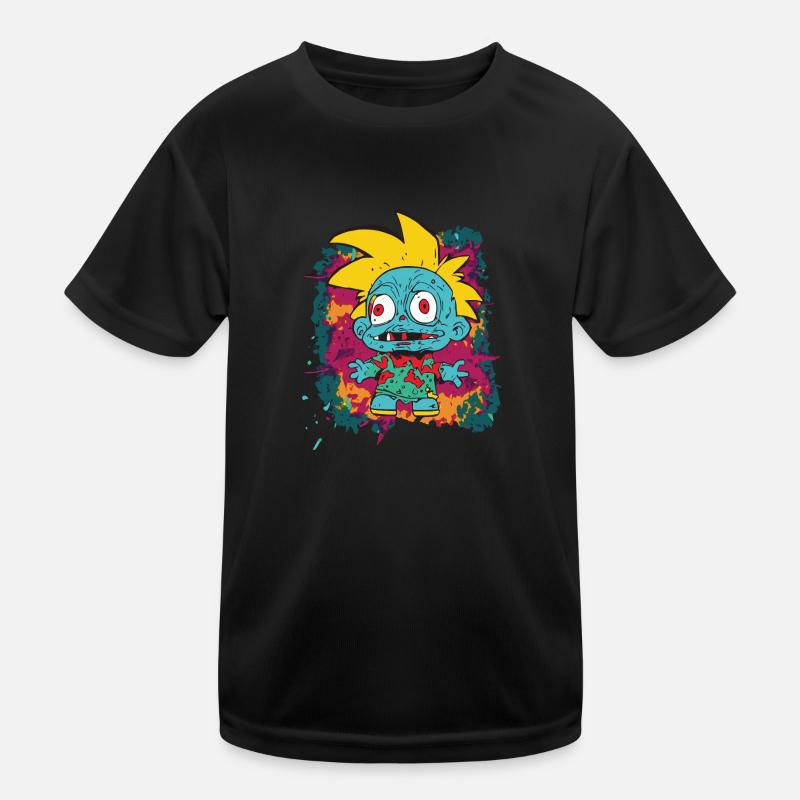 Retro Style 90s Cartoon Comic Hero Kids Functional T-Shirt