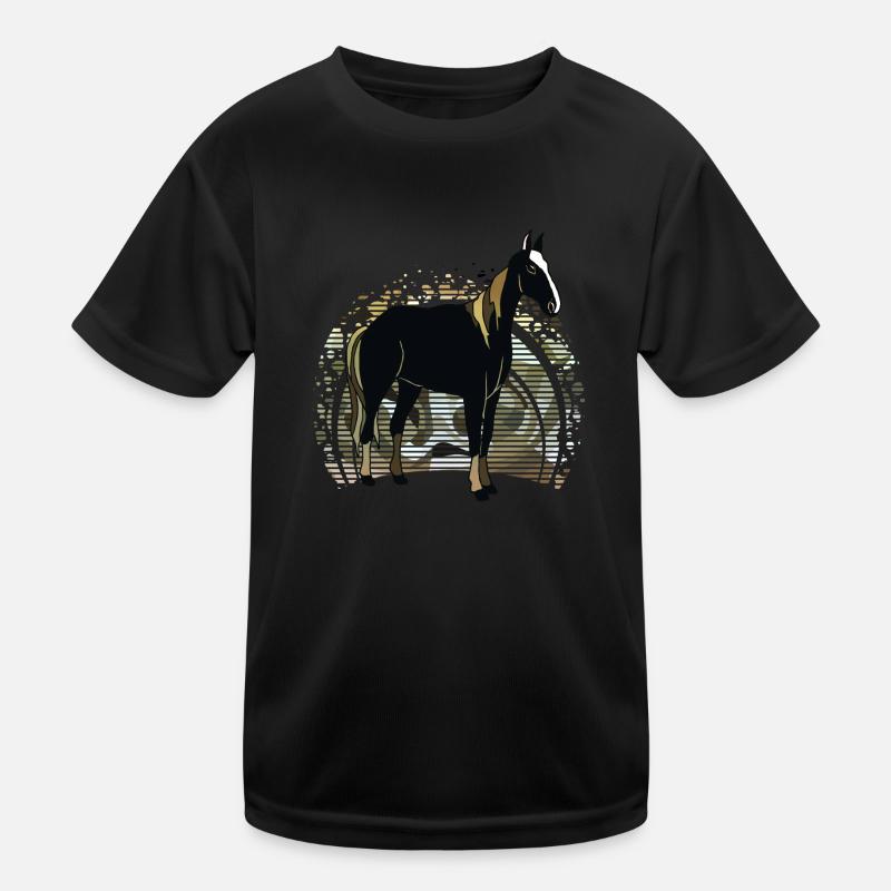 Pferd Kinder Funktions-T-Shirt