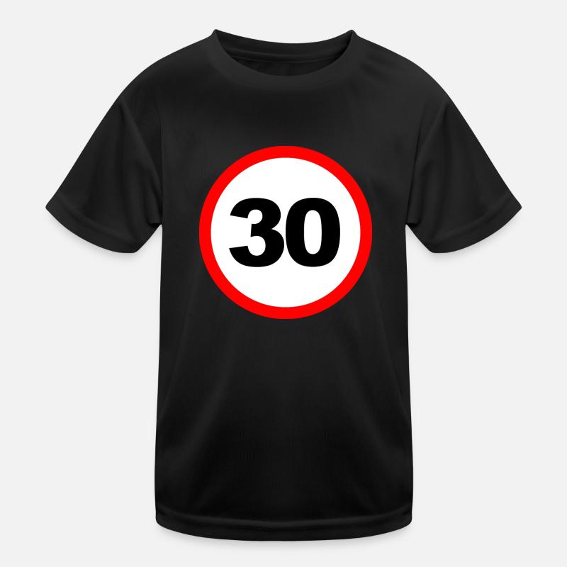 30/ Geschwindigkeit Design/ Schild Design Kinder Funktions-T-Shirt