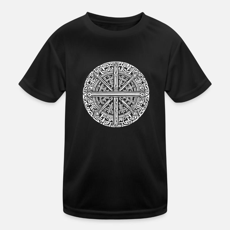 Nordic symbol in white Kids Functional T-Shirt