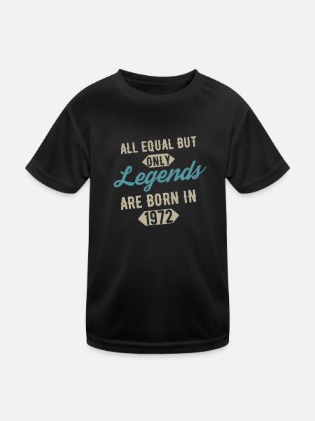 Legenden werden im Jubiläum 1972 geboren - Kinder Funktions-T-Shirt - Schwarz - Vorne