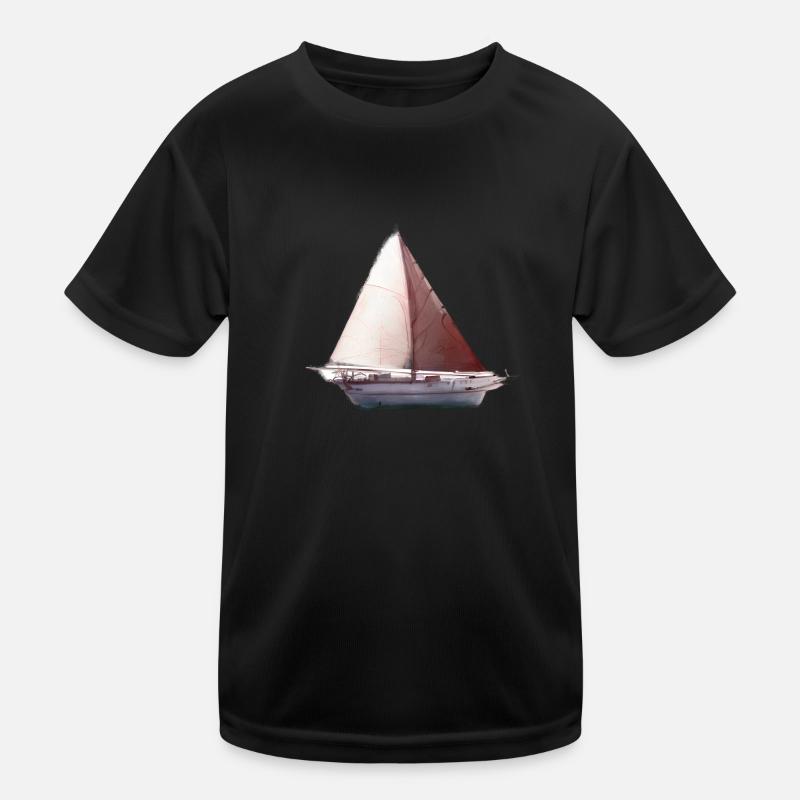 Sailing Sailboat Sailing Sailing Sailing Ship Kids Functional T-Shirt