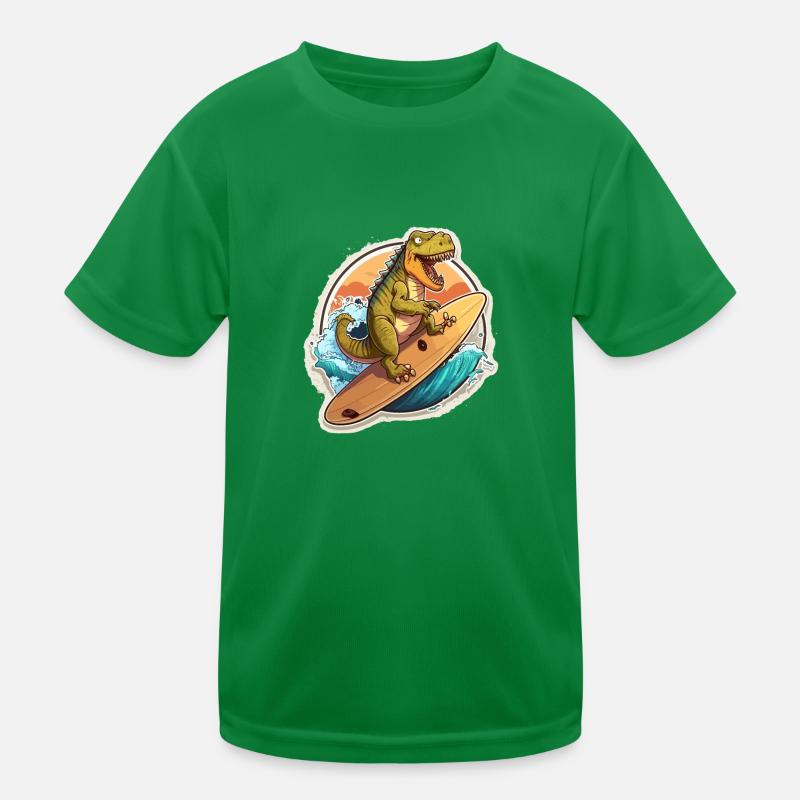 Surfin T-Rex Kinder Funktions-T-Shirt