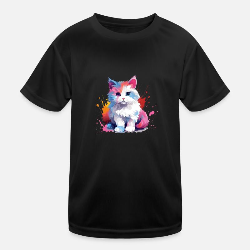 Splash Cat Kitty Design Idée présente T-shirt sport Enfant