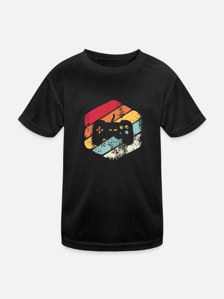 Vintage gift console - Kids Functional T-Shirt - black - Front