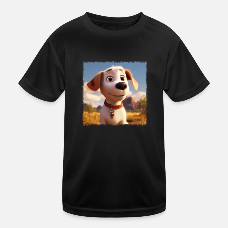 chien affectueux T-shirt sport Enfant