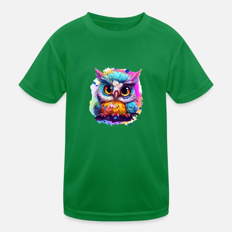 Niedliche Wachsame Eule | Nachtschwärmer Eule Kinder Funktions-T-Shirt